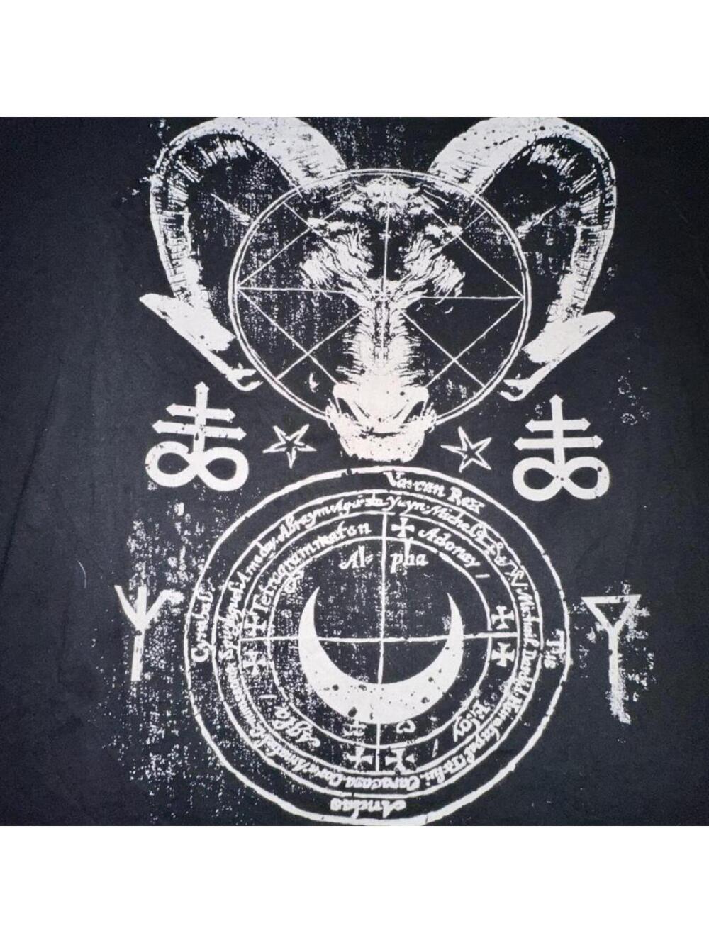 BlackCraft Cult Occult Goat Head Graphic Tee Size L